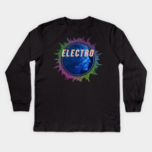 Electro, Electronic Dance Music Kids Long Sleeve T-Shirt
